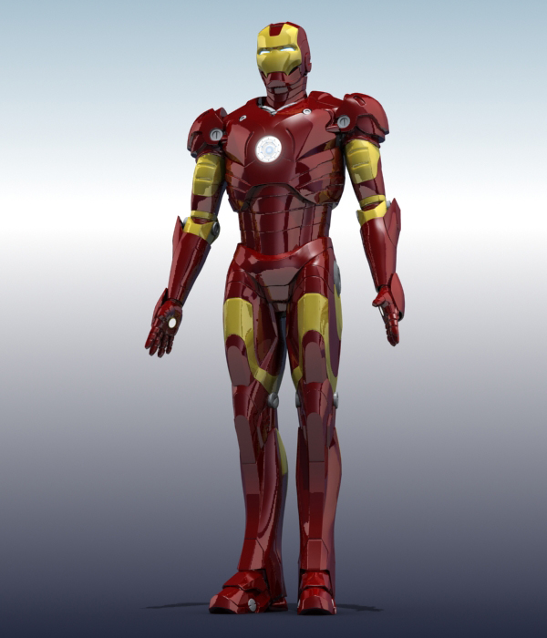 Iron Man 3D Model FlatPyramid