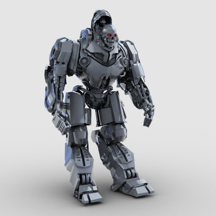 skull robot 3d model 3ds max fbx obj 208927