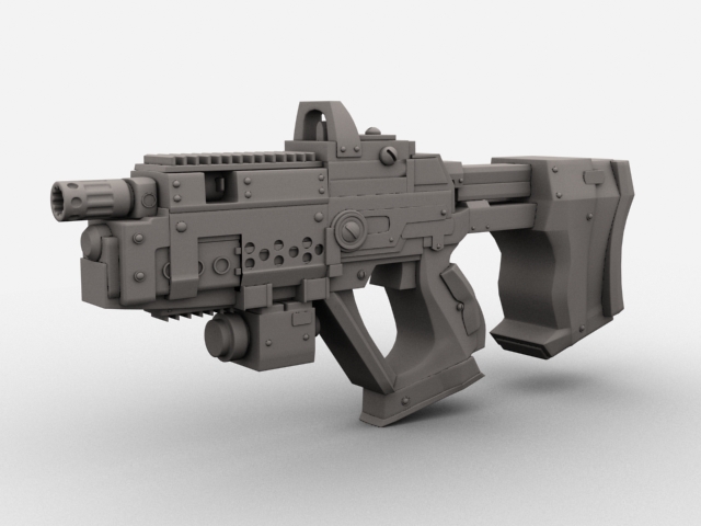 sci fi gun 01 3d model 3ds max fbx obj 209018