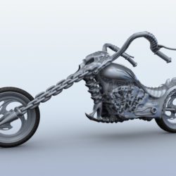 sci fi motorcycle 3d model 3ds max fbx obj 209177