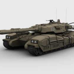 type 61 main battle tank 3d model 3ds max fbx obj 209272