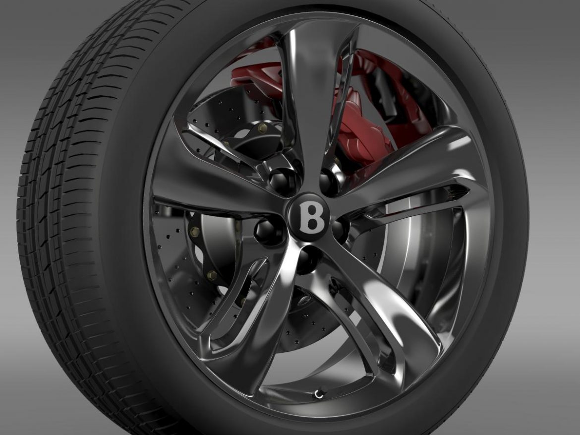 bentley continental gt speed 2015 wheel 3d model 3ds max fbx c4d lwo ma mb hrc xsi obj 210581