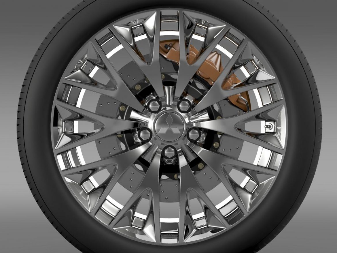 mitsubishi dignity wheel 3d model 3ds max fbx c4d lwo ma mb hrc xsi obj 210799