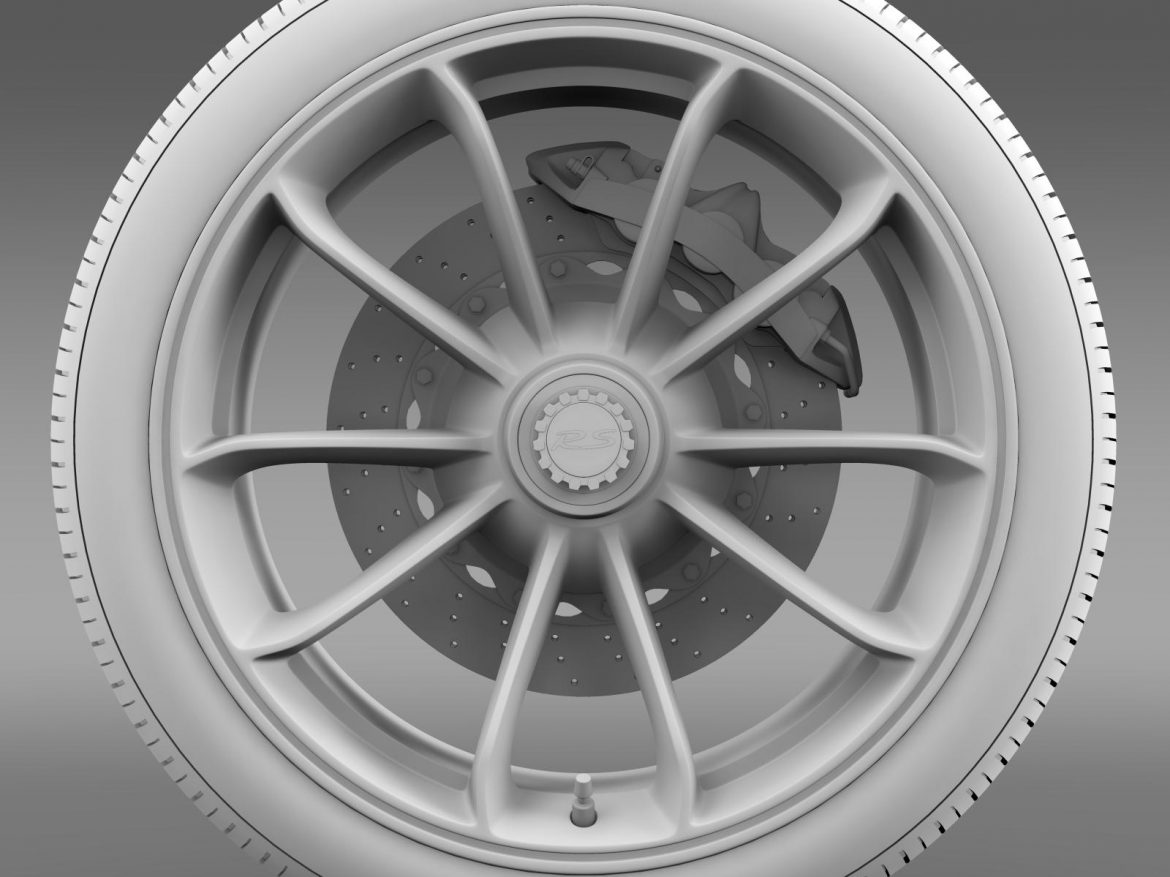 porsche 911 gt3 rs 2015 wheel 3d model 3ds max fbx c4d lwo ma mb hrc xsi obj 210834
