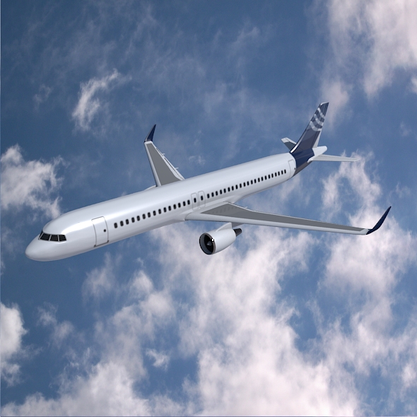 airbus a320-100 commercial jetliner 3d model 3ds fbx blend dae obj 211617