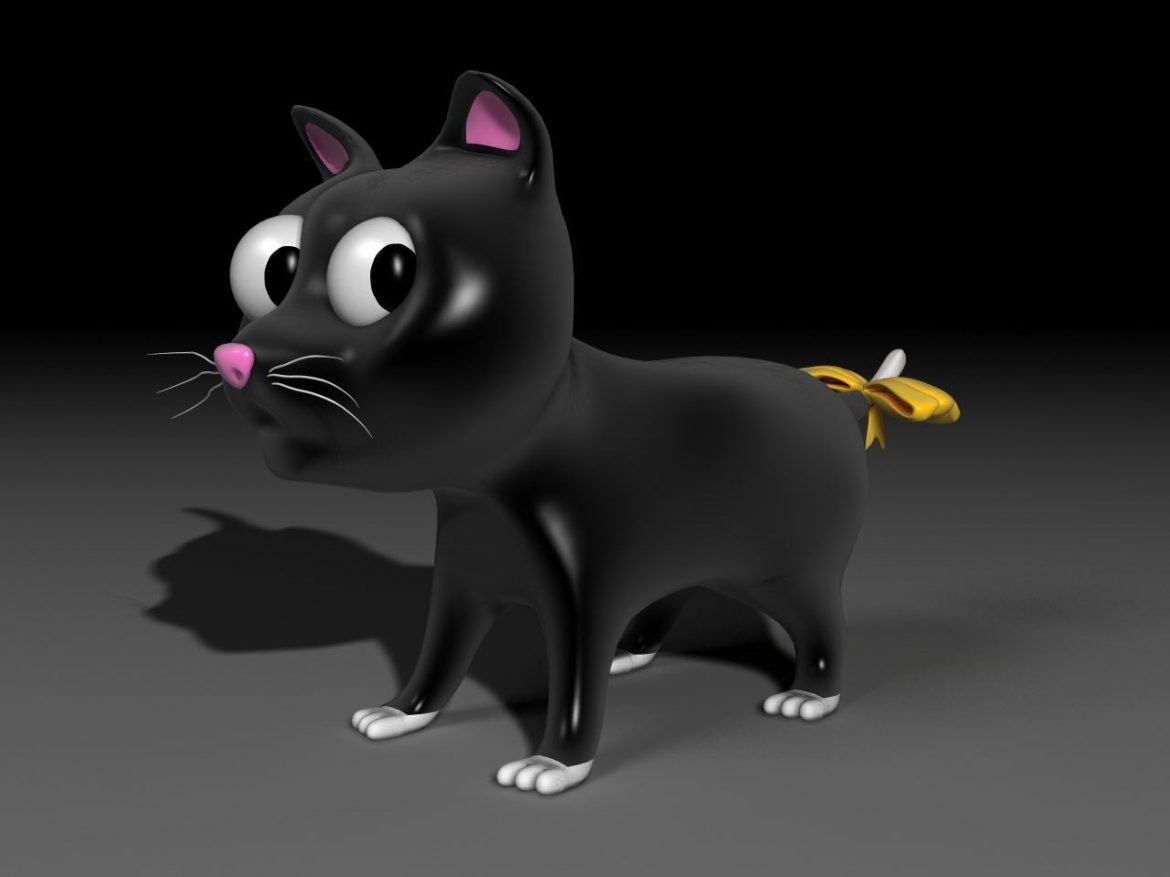 toon kitty moon 3d model 3ds max 211663