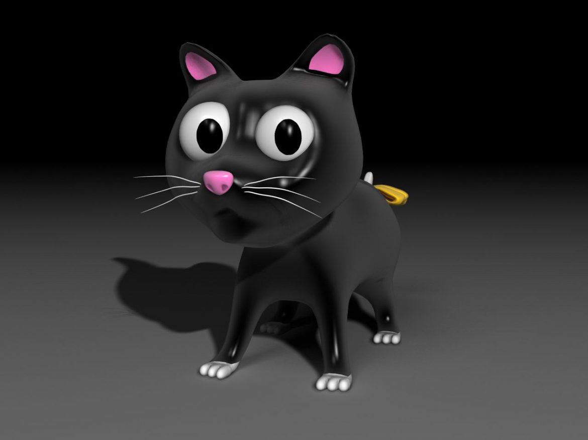 toon kitty moon 3d model 3ds max 211665