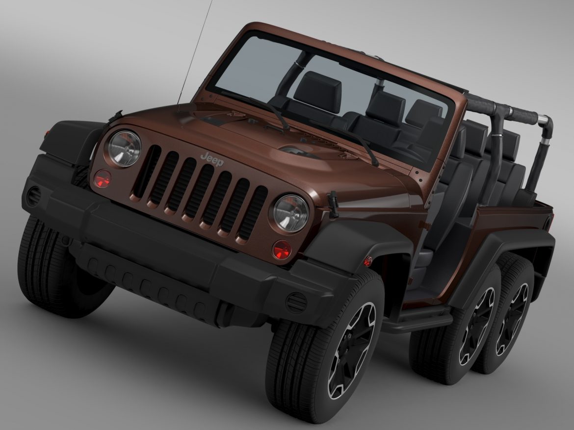 jeep wrangler rubicon 6×6 2016 3d model 3ds max fbx c4d lwo ma mb hrc xsi obj 212112