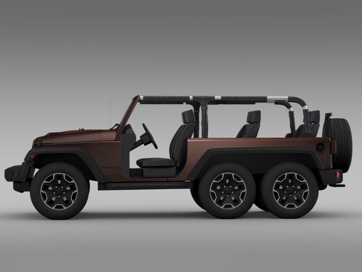 jeep wrangler rubicon 6×6 2016 3d model 3ds max fbx c4d lwo ma mb hrc xsi obj 212117