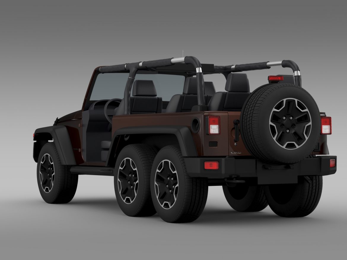 jeep wrangler rubicon 6×6 2016 3d model 3ds max fbx c4d lwo ma mb hrc xsi obj 212119