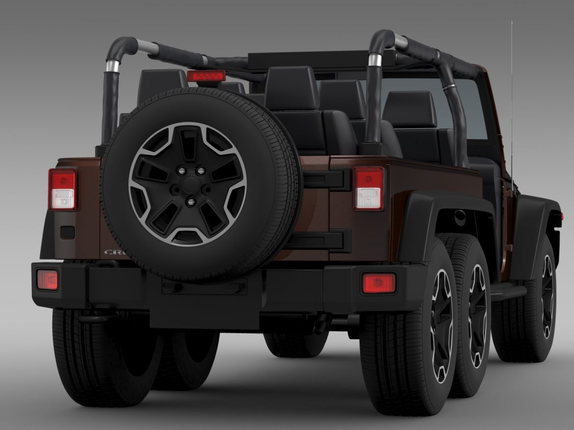 jeep wrangler rubicon 6×6 2016 3d model 3ds max fbx c4d lwo ma mb hrc xsi obj 212120