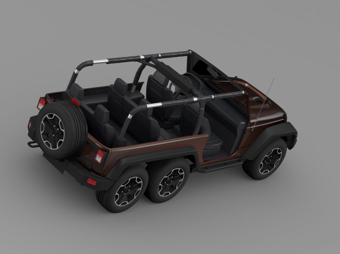 jeep wrangler rubicon 6×6 2016 3d model 3ds max fbx c4d lwo ma mb hrc xsi obj 212121