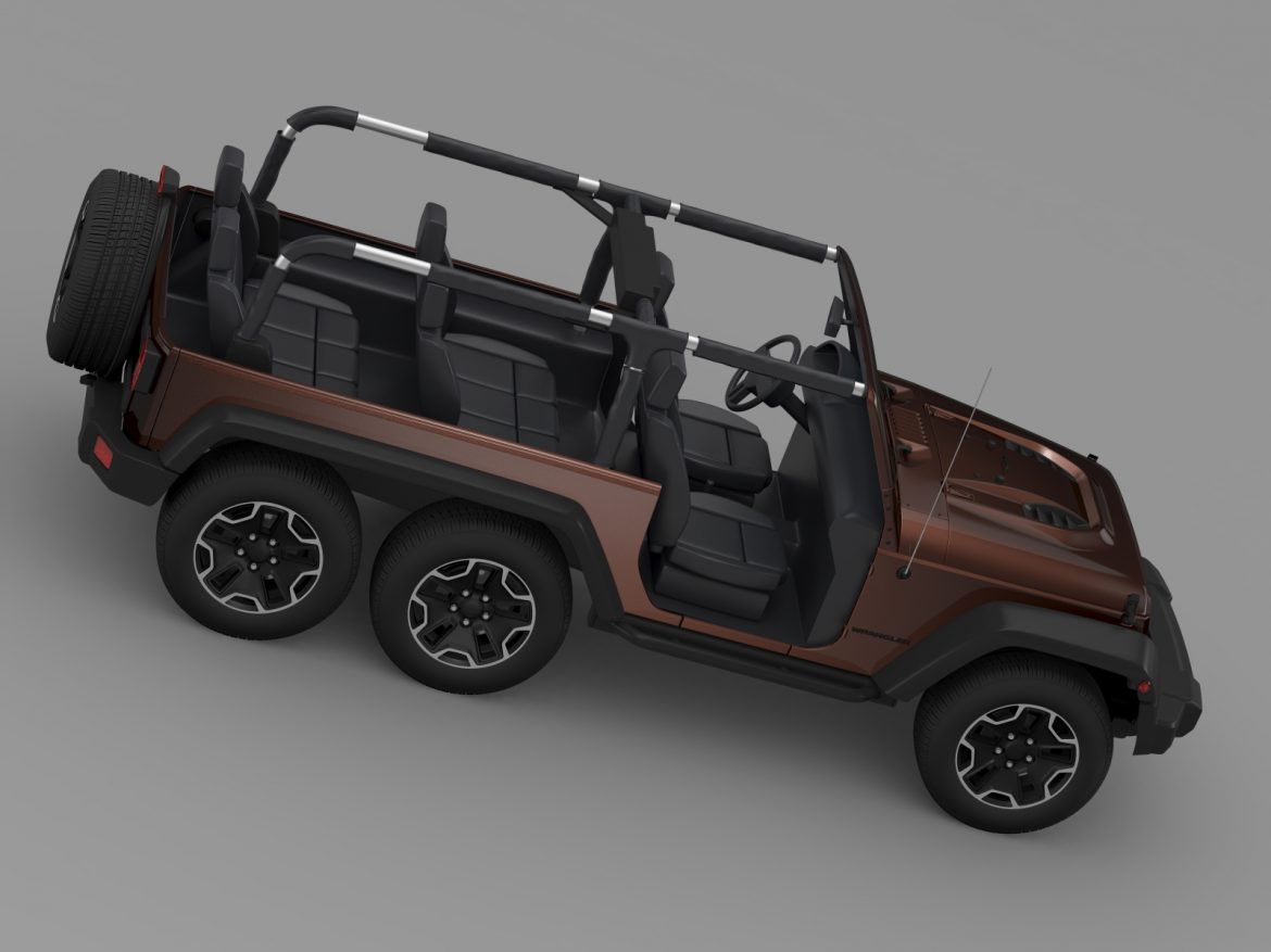 jeep wrangler rubicon 6×6 2016 3d model 3ds max fbx c4d lwo ma mb hrc xsi obj 212122