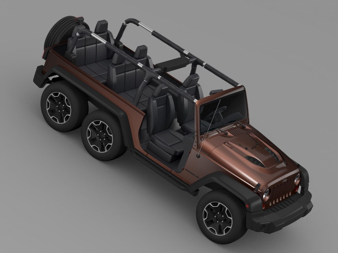 jeep wrangler rubicon 6×6 2016 3d model 3ds max fbx c4d lwo ma mb hrc xsi obj 212123