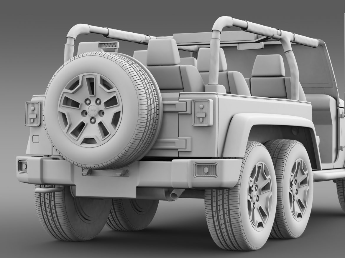 jeep wrangler rubicon 6×6 2016 3d model 3ds max fbx c4d lwo ma mb hrc xsi obj 212127