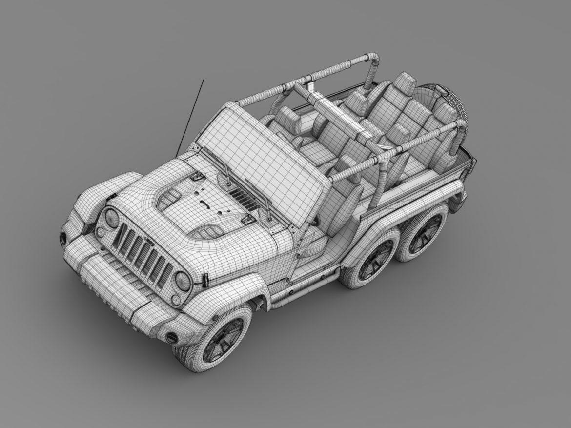 jeep wrangler rubicon 6×6 2016 3d model 3ds max fbx c4d lwo ma mb hrc xsi obj 212128