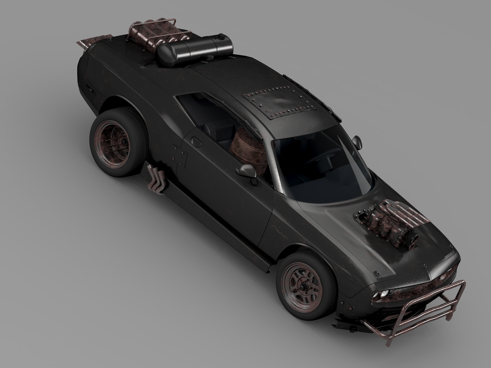 Mad Max Fight Interceptor Dodge Challenger 2015 3D Model ...