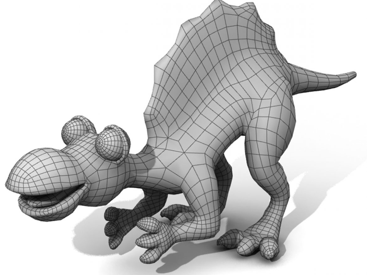 cartoon spinosaurus 3d model max fbx obj 212420