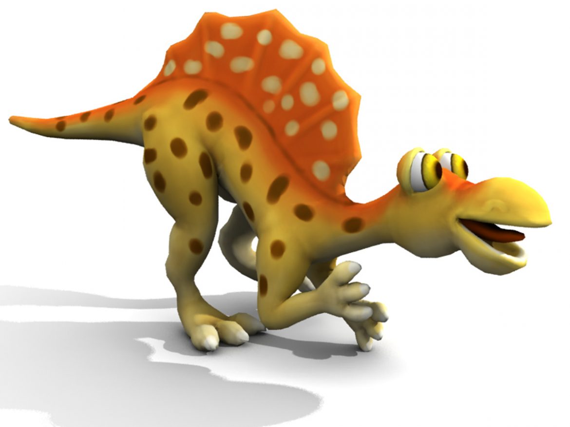 cartoon spinosaurus 3d model max fbx obj 212422