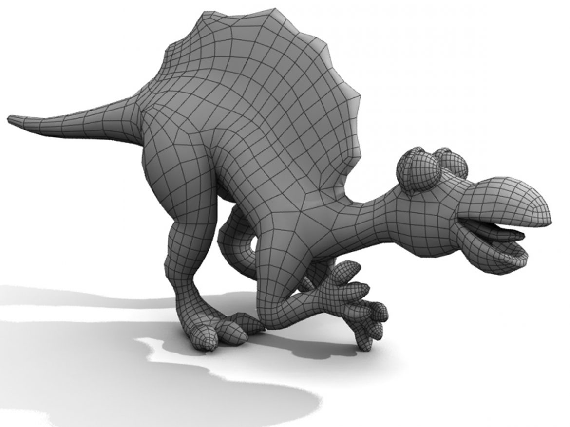cartoon spinosaurus 3d model max fbx obj 212423