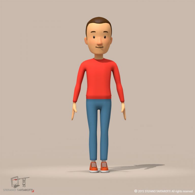 cartoon man 3D Model - FlatPyramid