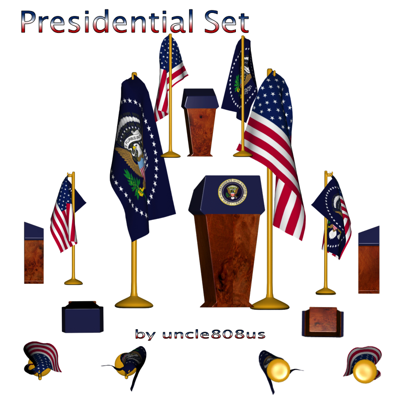 presidential set 3d model fbx obj 213503