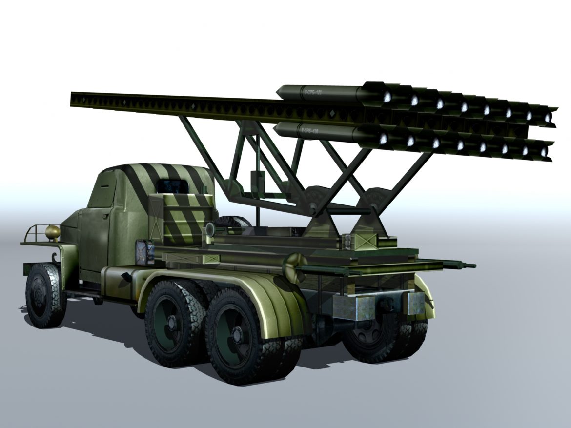 bm-13 – installation rocket artillery ‘katusha’. 3d model 3ds max fbx obj 213996