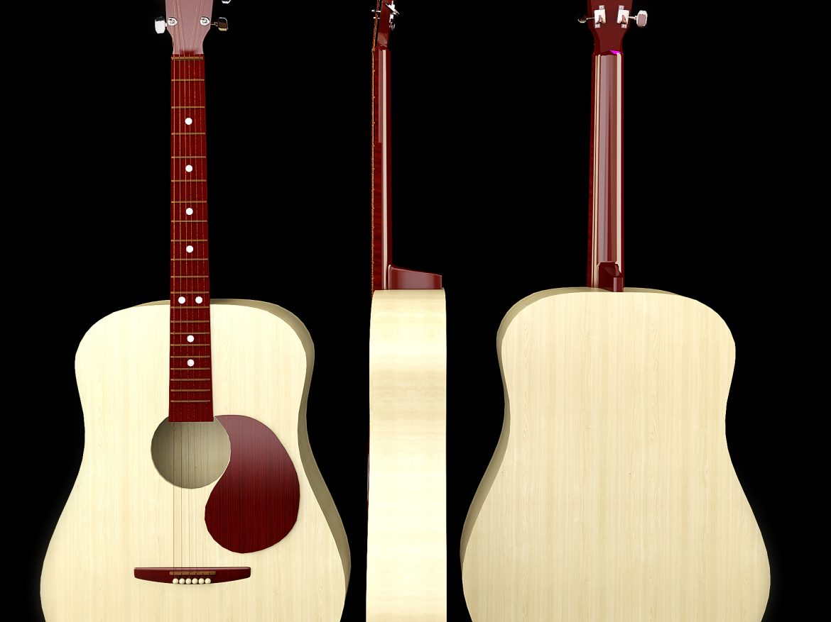 acoustic guitar 3d model max 215011