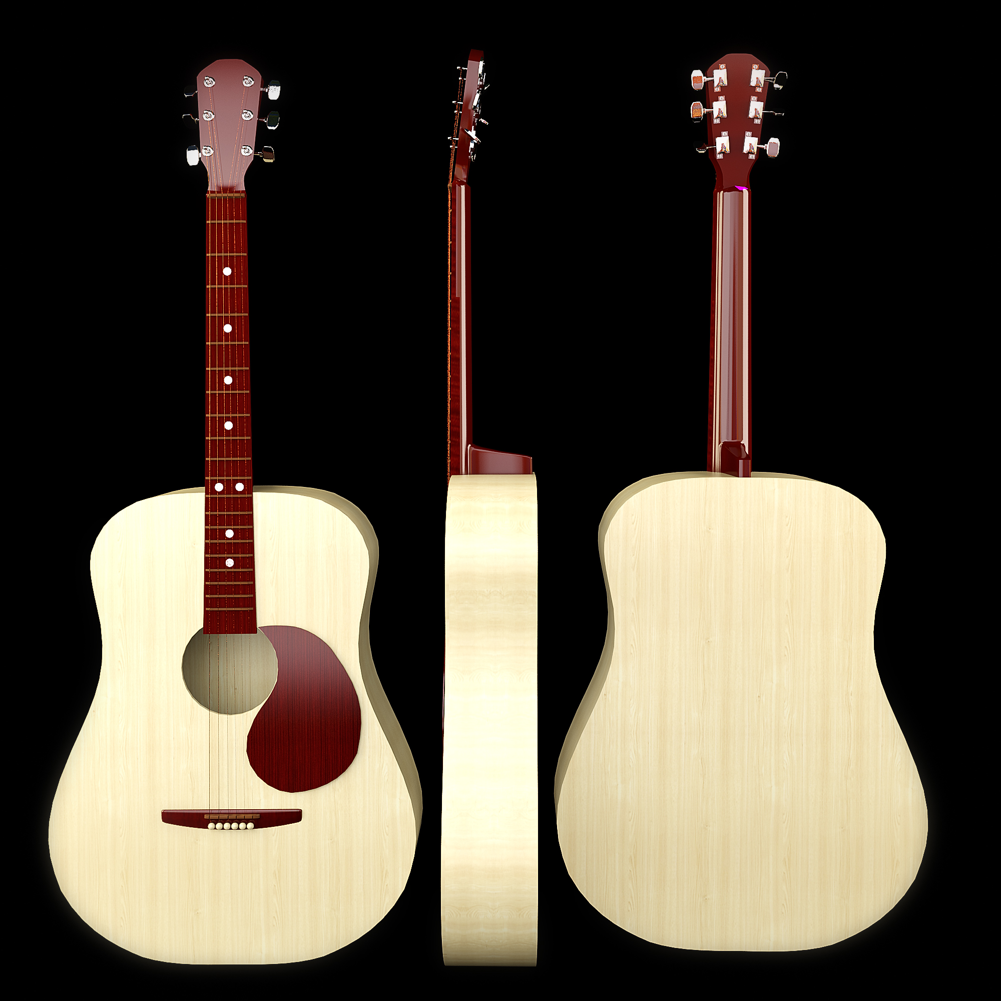 Acoustic guitar 3d Model Other 3D Models Acoustic max AR VR