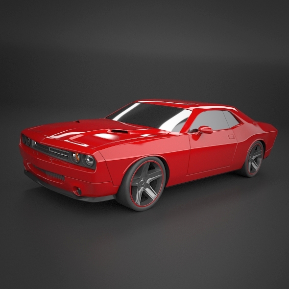 dodge challenger 2008 muscle car restyled 3d model 3ds fbx blend dae lwo obj 215015
