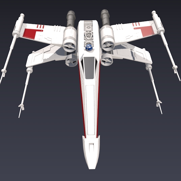 x wing spacecraft fighter 3d model 3ds fbx blend dae obj 215096