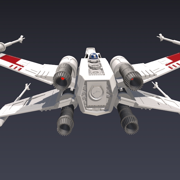 x wing spacecraft fighter 3d model 3ds fbx blend dae obj 215097