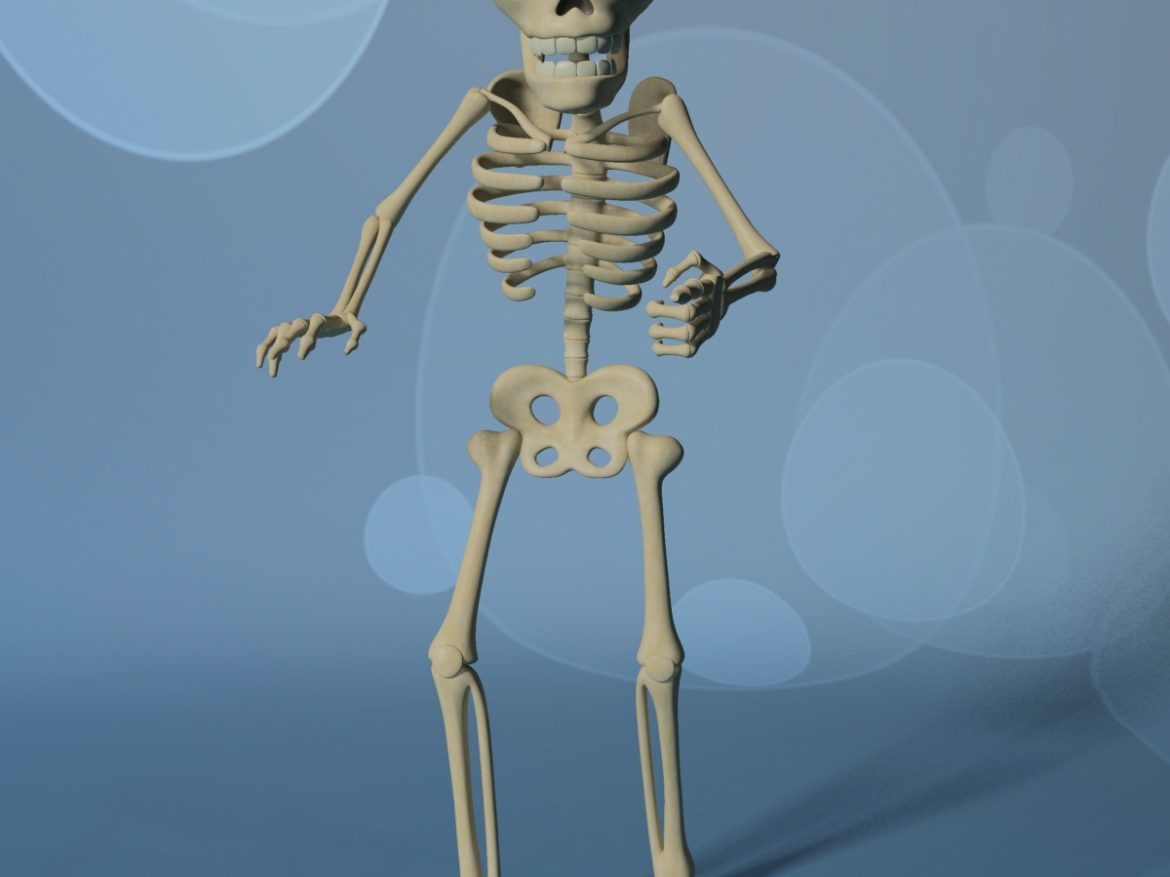 cartoon skeleton rigged 3d model 3ds max fbx obj 215120