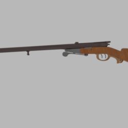 antique shotgun rifle 3d model blend 216699