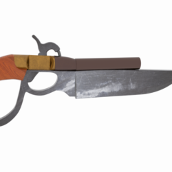 knife gun repro 3d model blend 216706