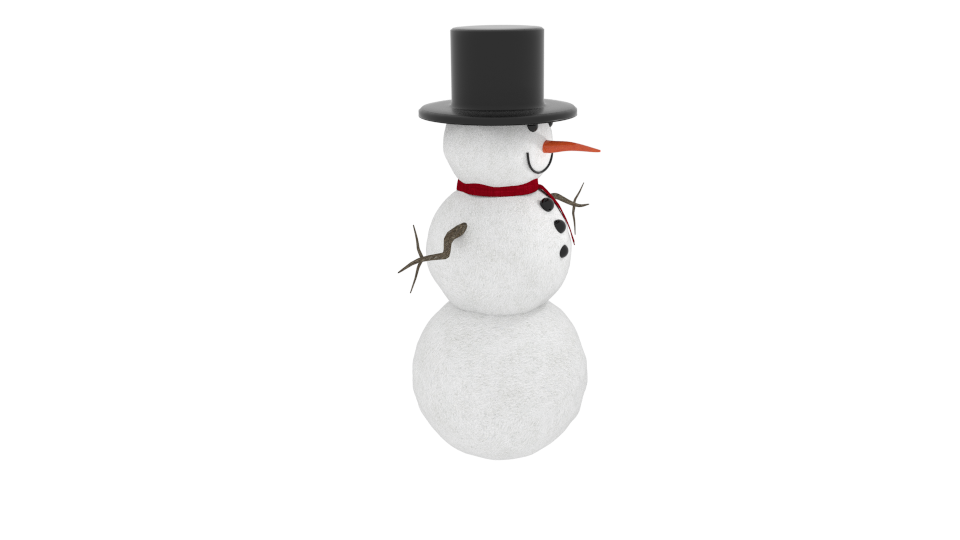 3D Winter Snowman