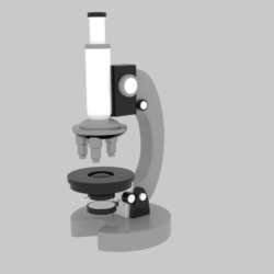 microscope 3d model blend 216797