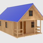 Log Cabin V1 3d Model Flatpyramid