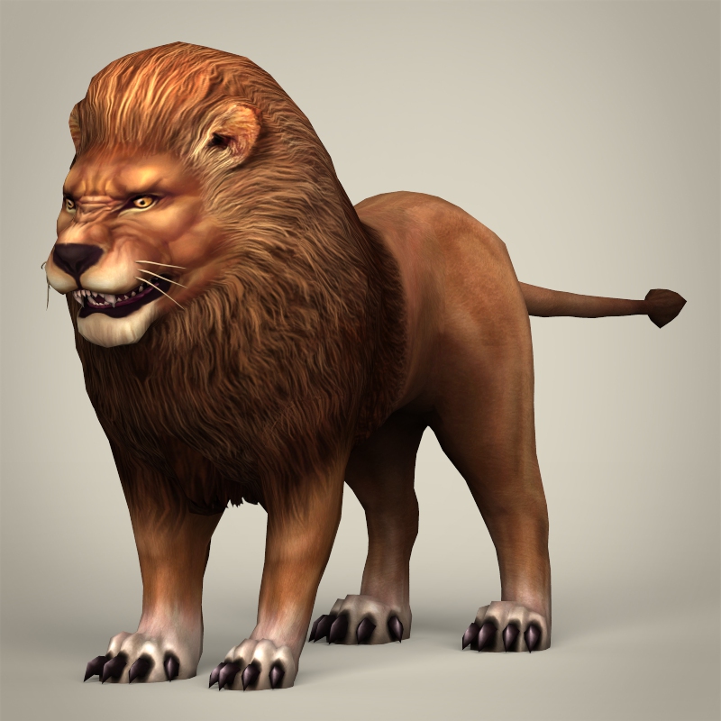 Game Ready Realistic Lion 3D Model Buy Game Ready