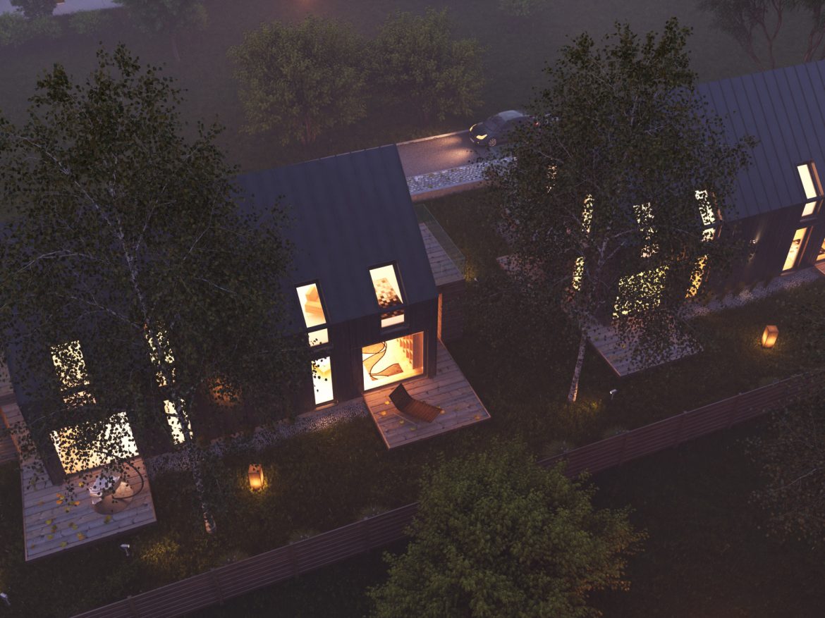vray night scene – rendering modern house tutorial 3d model 3ds max dwg fbx c4d obj 217095