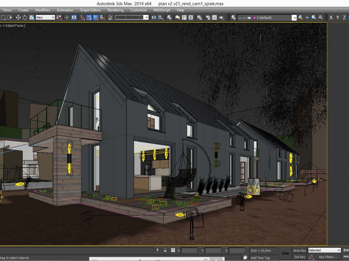 vray night scene – rendering modern house tutorial 3d model 3ds max dwg fbx c4d obj 217096