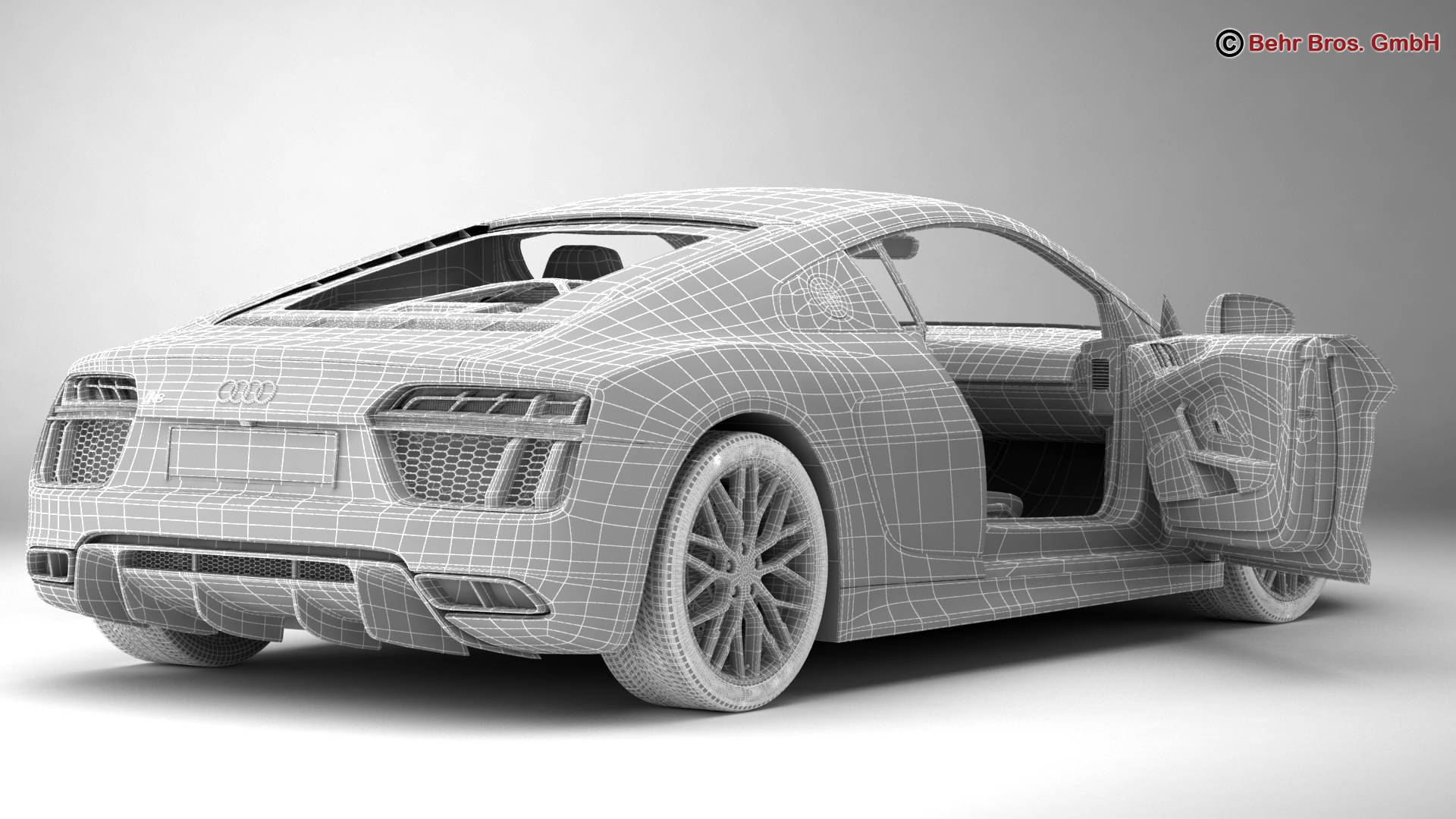 Audi R8 V10 2016 3d Model 3ds Max Fbx C4d Lwo Lws Lw Ma Mb Obj Audi R8 V10 Audi R8 Audi