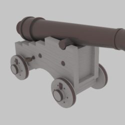 pirate cannon 3d model blend 217376