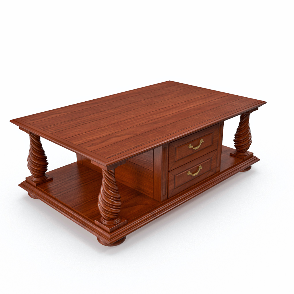 coffee table with drawers 3d model max fbx obj 217454