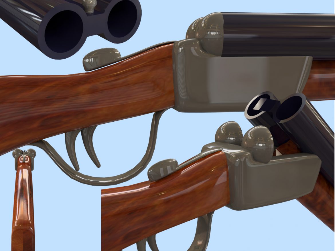 shotgun fbx and obj 3d model fbx 217807