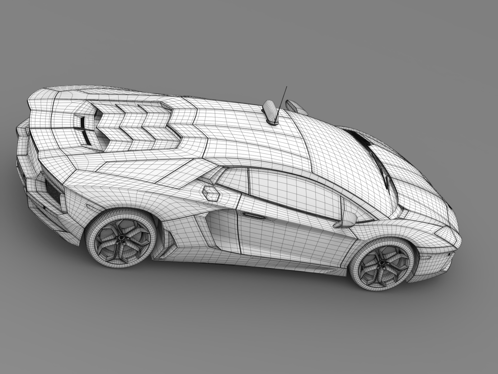 Lamborghini Aventador Taxi 2016 3D Model - FlatPyramid