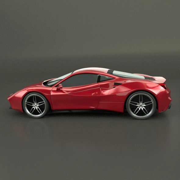 ferrari 488 3d model