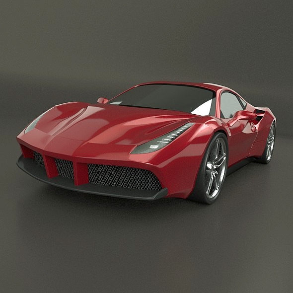 ferrari 488 3d model