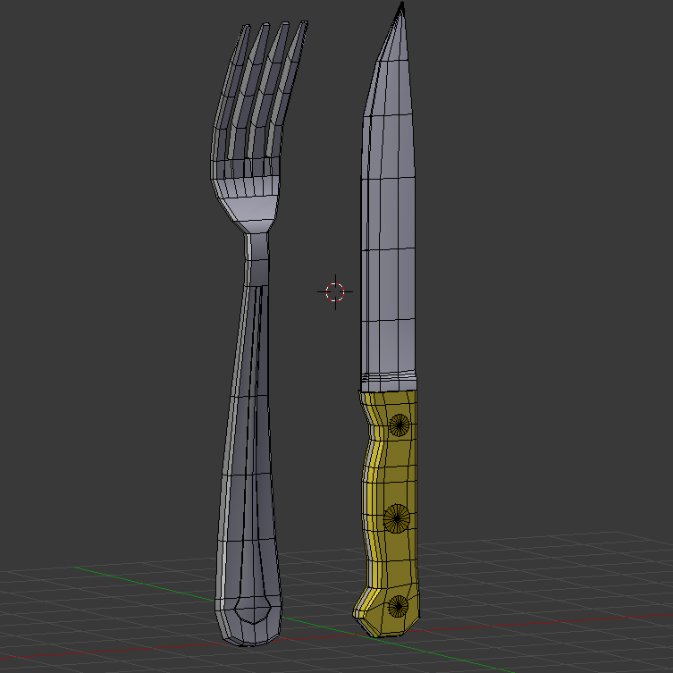 fork and wood handle knife 3d model 3ds max fbx blend jpeg jpg obj 218401