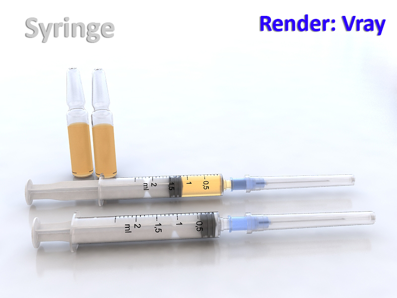 syringe 3d model max 218436